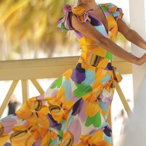 Two piece set that can be worn as a bathing suit or formal dress